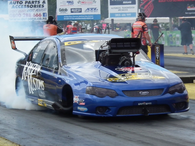 Nigel Dixon top qualified, in the Kruzin Kustoms Falcon, recorded low ET and top speed, with a 6.154 at 242.32, and won the Aeroflow Top Doorslammer title.