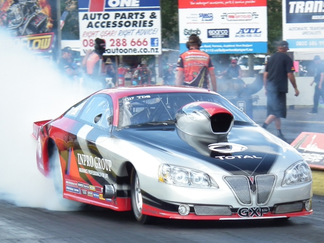 Rex Ducket was competing in Top Doorslammer, at a Nationals for the first time, in his Inpro Group GXP. He got through to the semi finals, but had a starter failure