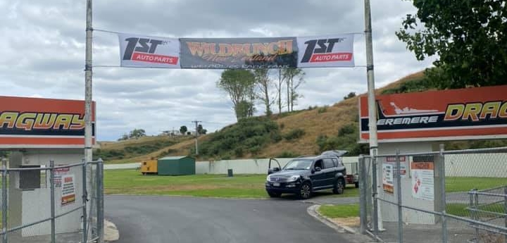 1st Auto Parts Wild Bunch Challenge banner. 13 Feb 2021. Meremere Dragway.