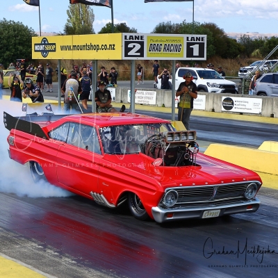 Steve Carlsen. 1965 Ford Falcon Sprint. <br>[Photo by <a href="https://www.facebook.com/GrahamsGlimpses/" target="_blank"> Grahams Glimpses</a>]