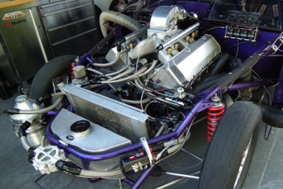 Josh Dobson & Adam Prestney. 2002 Pontiac Grand Am powered by a twin turbo 509 cubic inch Big M powerplant.<br>[Photo by: Ralph Smith]