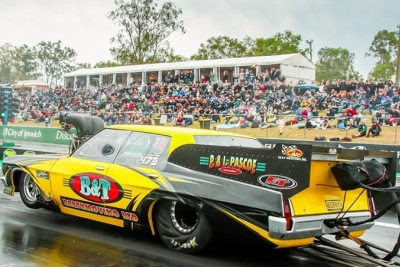 Trevor Smith. 1975 Statesman. Trevor spent a year competing in Australia and recorded a best of 6.232 [Photo by <a href=" https://www.dragphotos.com.au " target="_blank"> dragphotos.com.au</a>]